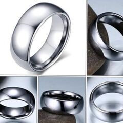 メンズ/甲丸シルバーリング②（新品）24号/幅8mmの画像