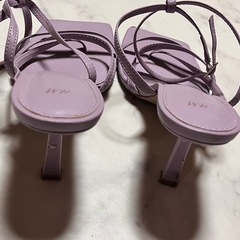 H&M パステルパープル　ミュール　サンダルの画像