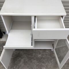 232 食器棚 キッチンワゴン ホワイト カインズ APR 8575SL キッチン収納 キャスター付き の画像
