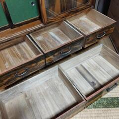 m昭和レトロ105×75×31㎝木製 食器棚の画像