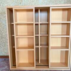 小さいのにたくさん入る！スライド式文庫本収納棚　WDH 90ｘ30ｘ93(cm)の画像