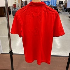 HA2502-187 配送不可 Nike ジップポロシャツ レッド サイズ:M 毛玉汚れ有りの画像