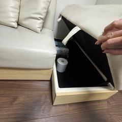 ソファベッド（オットマン、収納付き）の画像