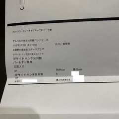 アルバルク東京vs東京ハンナリーズ チケット2枚