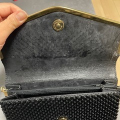 ブラック スパンコール クラッチバッグ　ショルダーバッグ　2way 冠婚葬祭にの画像