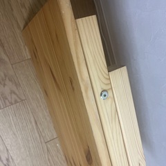 無印良品　パイン材折り畳みテーブルの画像