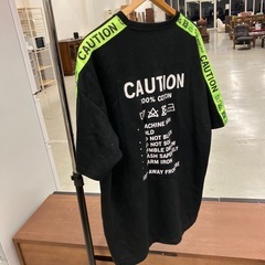 HA2502-190 MODISH GAZE Tシャツ ブラック 蛍光イエロー サイズ:L 毛玉汚れ有りの画像