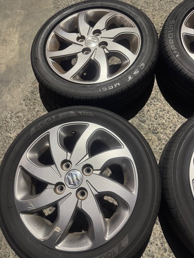 スズキ　パレット　純正　アルミホイール　４穴　１００　ガンメタポリッシュ　１４　４．５ｊ ＋５０ 軽自動車　ワゴンＲ　アルト　ラパン スズキ パレット 純正 アルミホイール ４穴 １００ ガンメタポリッシュ