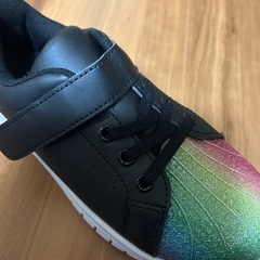 未使用　21.0cm 靴　レインボー　スニーカーの画像
