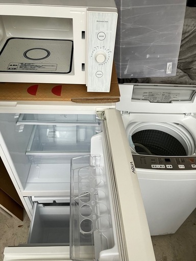 運搬します‼️AQUA冷蔵庫、洗濯機　YAMAZEN電子レンジ　白で統一されたい方‼️　