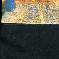 HA2502-193 ゴッホ "夜のカフェテラス"Tシャツ ブラック サイズ表記なし 毛玉汚れ有りの画像