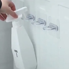 【新品未使用】強力粘着フック・カーテンロッド＆ローションディスペンサー用×10個の画像