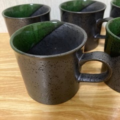 新品 5点セット マグカップ コーヒーカップ ミニカップ コップ 黒 ブラックの画像