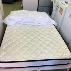 【リサイクルショップ ピカソ 小松原】🛏️✨【極美品】セミダブルすのこベッド＆マットレスセット ホワイト ✨🛏️★4280★の画像