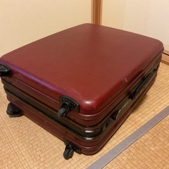 レトロ　スーツケース（レッド）