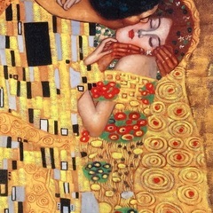 名画タペストリー/クリムト接吻の画像
