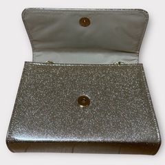 【新品】バッグ 2way クラッチ フォーマル パーティー ゴールド ラメ の画像