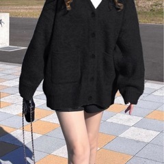 🤍新品　暖かぃシャギーカーディガン