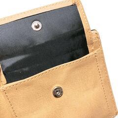 【PESCAROLO】イタリアンレザー2つ折り財布（ブラック）の画像