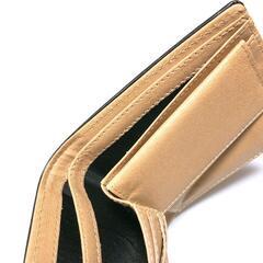 【PESCAROLO】イタリアンレザー2つ折り財布（ブラック）の画像