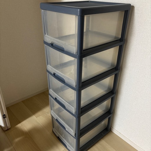 5段収納クリアケース
