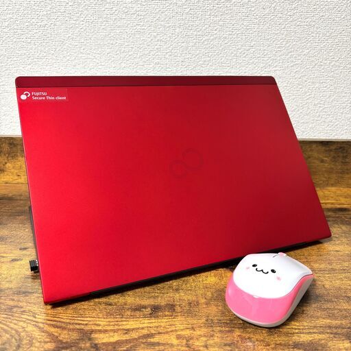 【カワイイ新品マウス付き＆Officeもついてます】赤色モデル ノートパソコン 富士通 FMV LIFEBOOK 高速SSD128GB メモリ4GB