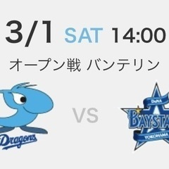 3月1日バンテリンドームオープン戦チケットプラチナ内野席2枚