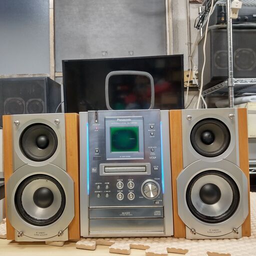 MD/AM/FM/テープ/PC他ライン入力 パナ製　バイアンプ　近隣配送無料