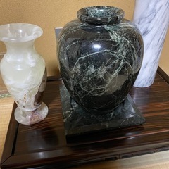 大理石花瓶　2点
