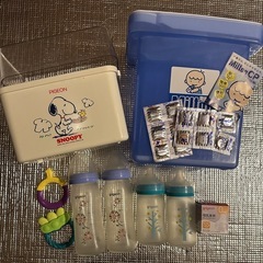 ピジョン哺乳瓶4本セット＋ミルトン＋新品乳首、歯固め