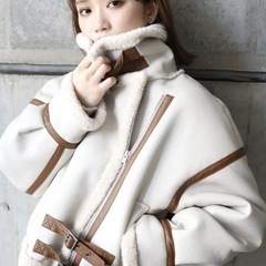 【美品】MURUA	 ベルトフェイクムートンブルゾン の画像