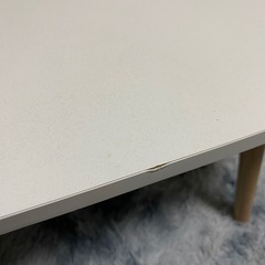 北欧ローテーブル棚付き ホワイトの画像