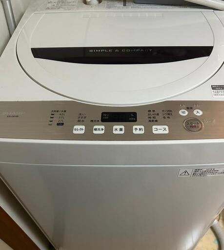 【お譲り先決まりました】SHARP洗濯機　室内使用品ESGE4B