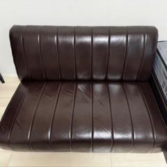 
二人用 ソファ　合成皮革の画像