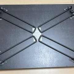 【中古品】ディスプレイテーブル ガラステーブル インテリア 70サイズ ブラック の画像