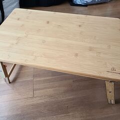 中古　IBOOHOME　竹製 ベッドテーブル ローテーブル 折り...