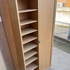 【中古】シューズボックス 靴箱 姿見 鏡兼用の画像