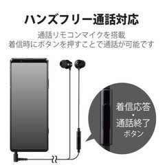 新品未開封　エレコム(ELECOM) 有線イヤホン　マイク付の画像