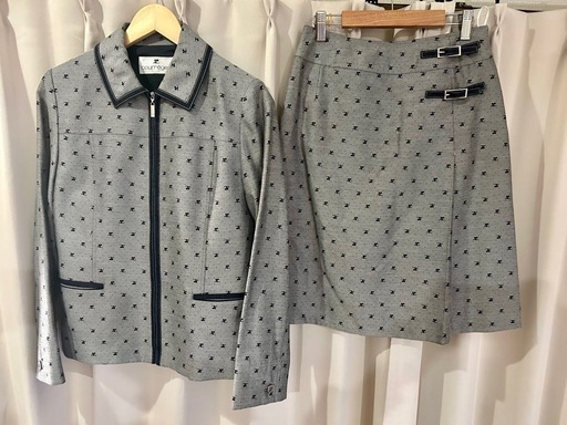 courrèges 美品 レア ロゴジャケット Gジャン スカート セットアップ
