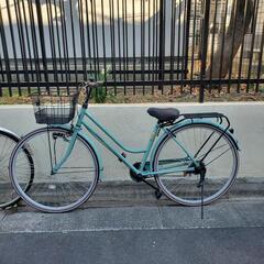 クロス自転車 使用半年 美品 27インチ 自動ライト付き