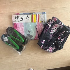 女性もの　浴衣、甚平、下駄