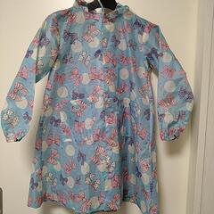 キッズフォーレキッズ　レインコートＬサイズ　リボン柄