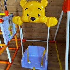 プーさん　室内滑り台　鉄棒子供　おもちゃ　室内遊具の画像