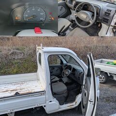 【引取限定】スズキキャリイ　平成13年　走行少　外観悪　ナンバー無し 書類あり　部品取りの画像
