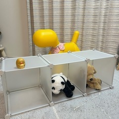 シェルフ　三段ボックス　四段　チェスト　無印良品好きな方　可変　オフホワイト　透け感　棚の画像