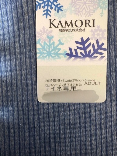 テイネ　リフト券　15 16時間