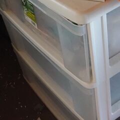 3段収納ケース、63x5070、プラスチックケース、衣類整理、収納