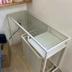 ガラスサイドテーブル&ゴミ袋掛け