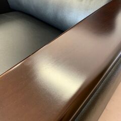 美品 ニトリ 1人用 ソファ レグノ LEGNO ブラック 一人掛けソファの画像