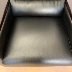 美品 ニトリ 1人用 ソファ レグノ LEGNO ブラック 一人掛けソファの画像
